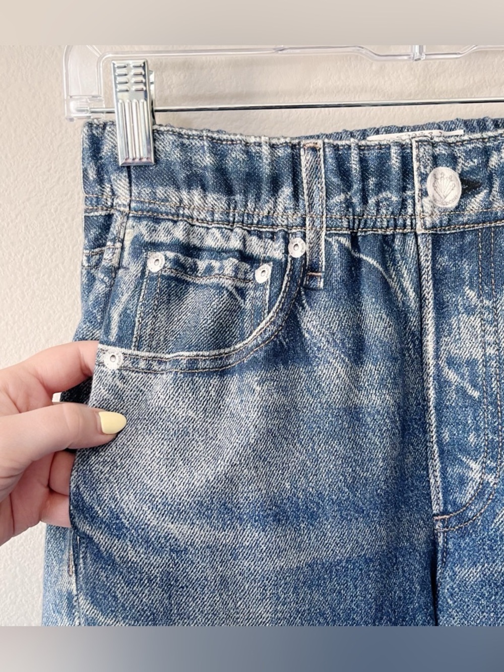 Rag & Bone Miramar Denim Cotton Terry Jogger Pants Blue Size XS Midrise Pockets - Picture 4 of 10